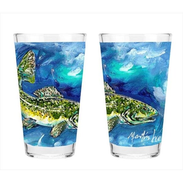 Carolines Treasures Carolines Treasures MW1181PINT Trout Fish 16 Oz. Mixing Glass - MW1181PINT