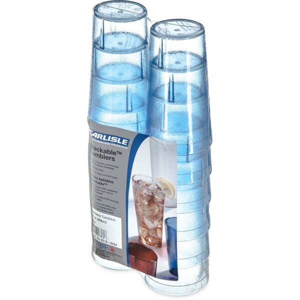 Carlisle Foodservice SAN Tumbler, 12 oz., 12/Pack, Blue, PK6 - 5212-8254