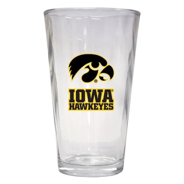 R & R Imports R & R Imports PNT2-C-IA19 16 oz Iowa Hawkeyes Pint Glass - Pack of 2 - PNT2-C-IA19
