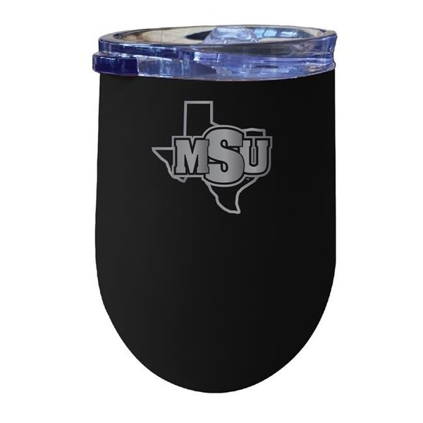 R & R Imports R & R Imports ITWE-C-MIDW20B Midwestern State University Mustangs 12 oz Insulated Wine Stainless Steel Tumbler; Black - ITWE-C-MIDW20B