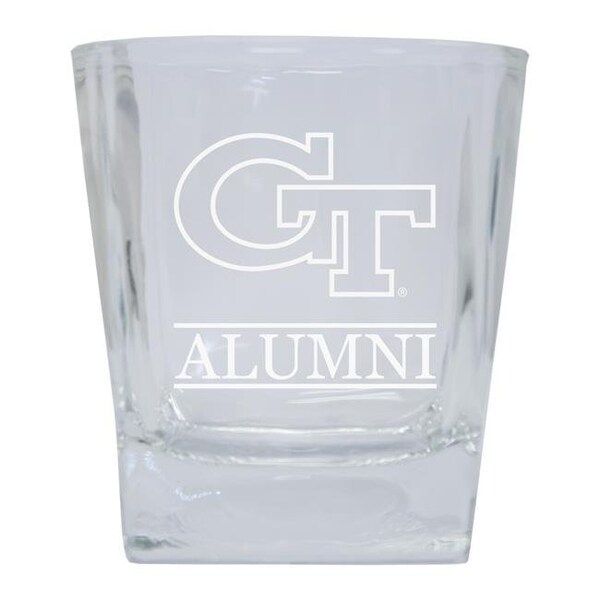 R & R Imports R & R Imports GLTB-C-GT20 ALUM Georgia Tech Yellow Jackets 8 oz Etched Alumni Glass Tumbler - GLTB-C-GT20 ALUM