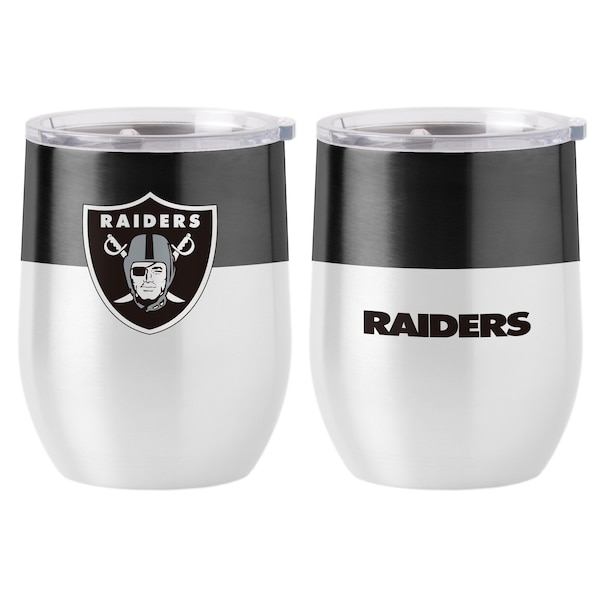 Logo Brands Las Vegas Raiders 16oz Colorblock Stainless Curved Beverage - 623-S16CB-11