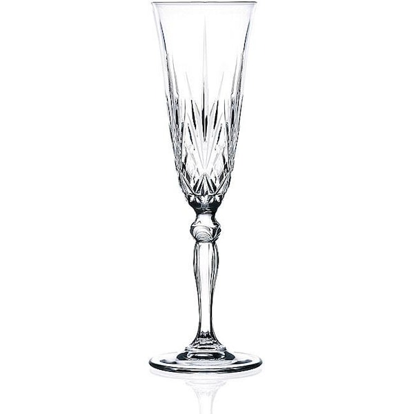 Lorenzo Import Lorenzo Import 238460 RCR Melodia Crystal Champagne Glass set of 6 - 238460