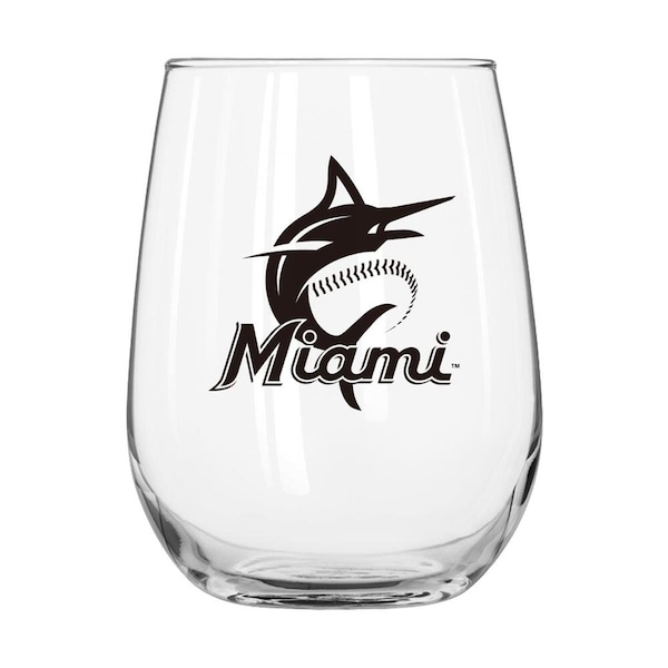 Moment-In-Time 16 oz Major League Baseball Miami Marlins Gameday Curved Beverage Glass - MO3594157