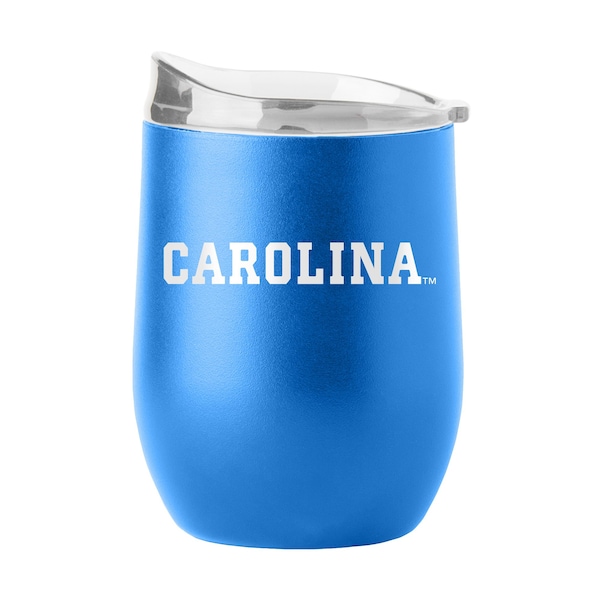 Logo Brands North Carolina 16oz Flipside Powder Coat Curved Beverage - 185-S16PB-34