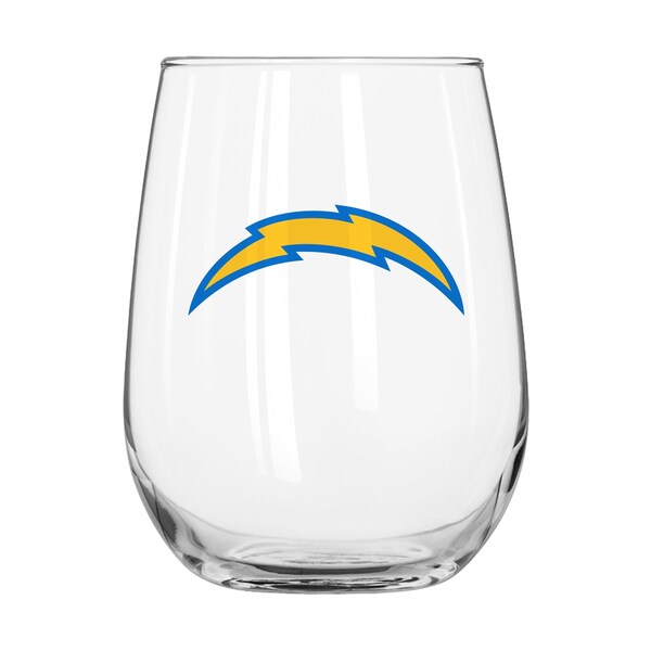 Logo Brands Los Angeles Chargers 16oz Satin Etch Curved Beverage Glass - 626-G16CB-10
