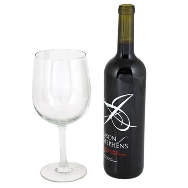 True Fabrications True Fabrications 2195 The Big Swig Whole Bottle Wine Glass - 2195