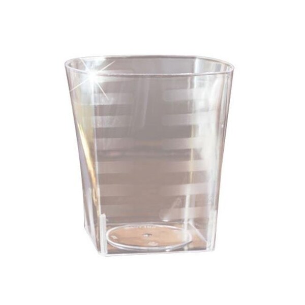 Emi Yoshi EMI Yoshi EMI-ST9 9 Oz Clear Plastic Rocks Square Clear Plastic Tumbler - Pack of 168 - EMI-ST9