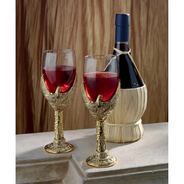 Design Toscano Goddess Isis Sculptural Wine Goblet, PK 2 - JQ99685