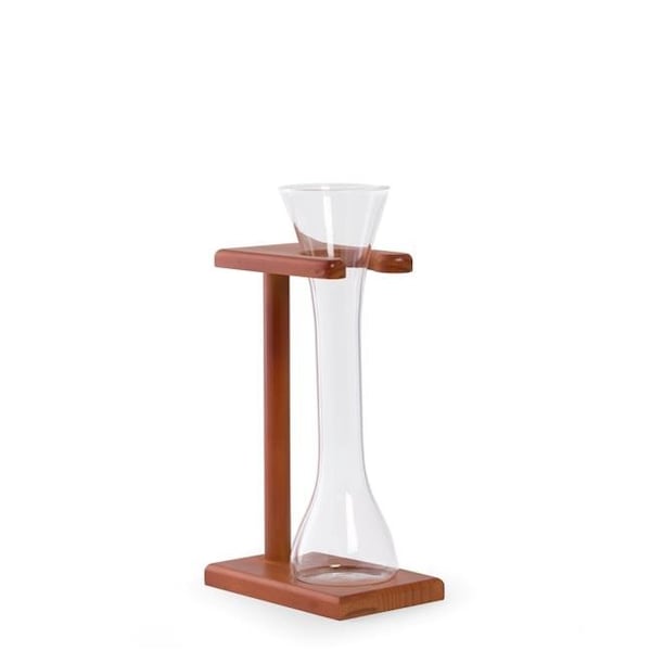 Bey Berk International Bey-Berk International BS111S 12 oz Quarter Yard of Ale Glass with Wooden Stand - BS111S