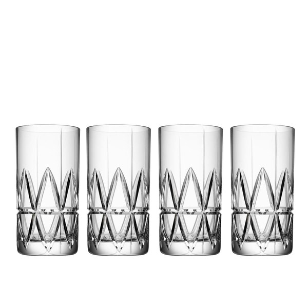 Orrefors 12.5 oz Peak Highball Glass - Set of 4 - 6311136