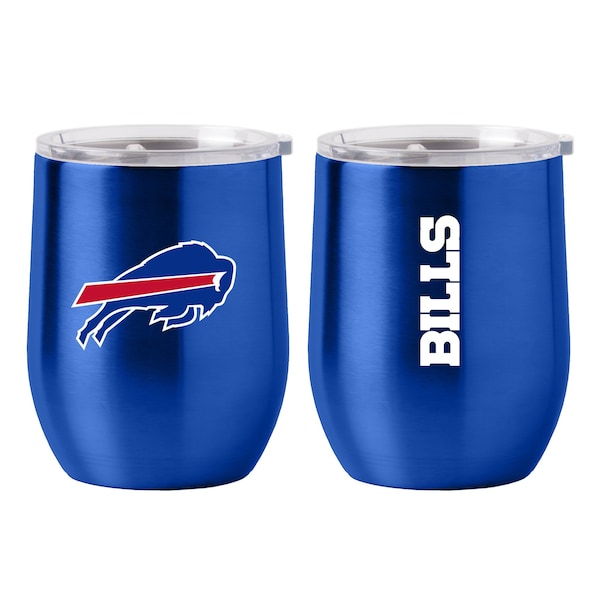 Logo Brands Buffalo Bills 16oz Gameday Stainless Curved Beverage - 604-S16CB-1