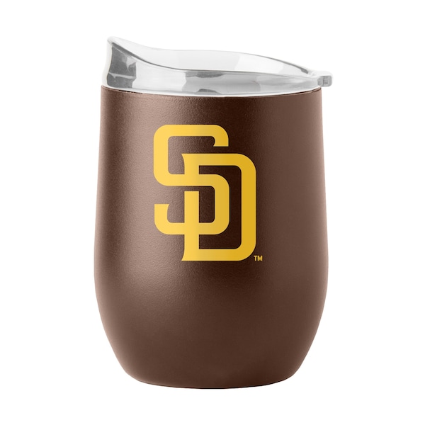 Logo Brands San Diego Padres 16oz Flipside Powder Coat Curved Beverage - 524-S16PB-34
