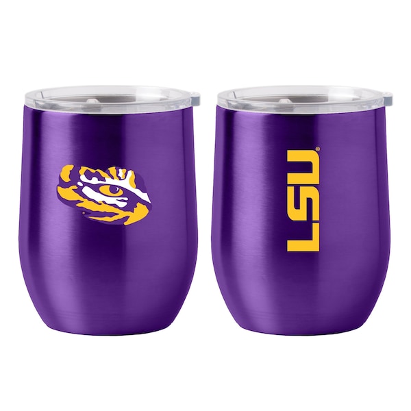 Logo Brands LSU 16oz Gameday Stainless Curved Beverage - 162-S16CB-1