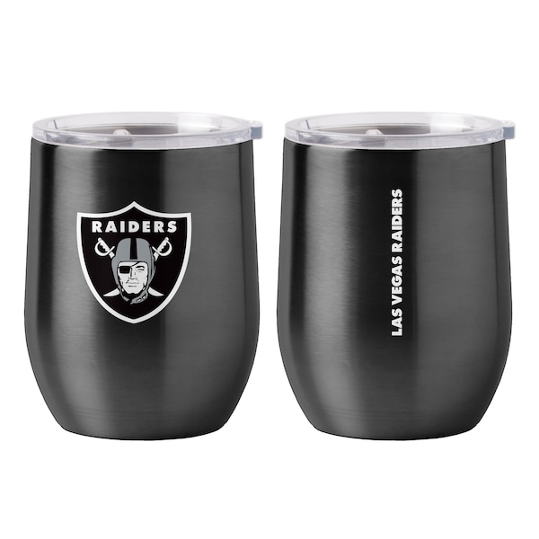 Logo Brands Las Vegas Raiders 16oz Gameday Stainless Curved Beverage - 623-S16CB-1
