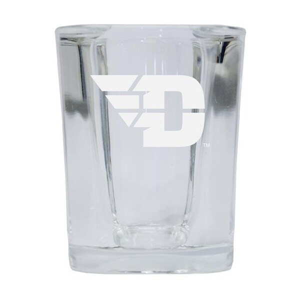 R & R Imports R & R Imports SGSE2-C-DAY20 Dayton Flyers 2 oz Square Shot Glass Laser Etched Logo Design - Pack of 2 - SGSE2-C-DAY20