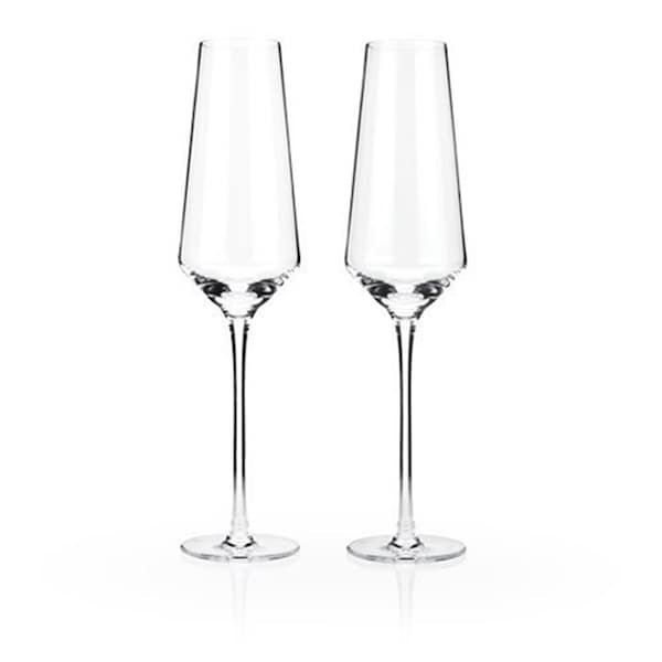True Brands Raye Crystal Champagne Flutes By Viski - 8 oz., 2PK - 4530