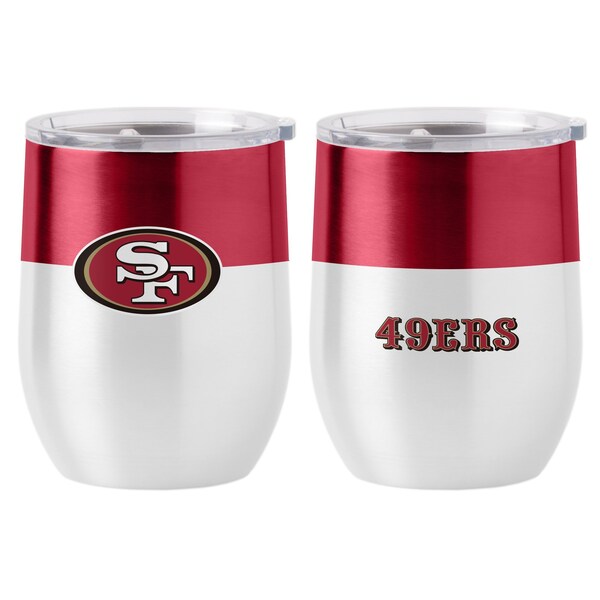Logo Brands San Francisco 49ers 16oz Colorblock Stainless Curved Beverage - 627-S16CB-11