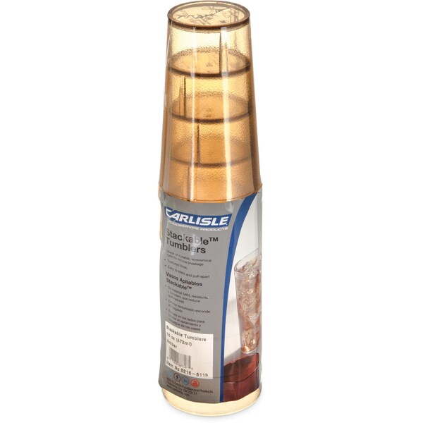 Carlisle Foodservice SAN Tumbler, 16 oz., 6/Pack, Amber, PK12 - 5216-8113