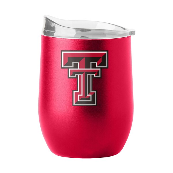 Logo Brands Texas Tech 16oz Flipside Powder Coat Curved Beverage - 220-S16PB-34