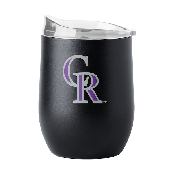 Logo Brands Colorado Rockies 16oz Flipside Powder Coat Curved Beverage - 510-S16PB-34