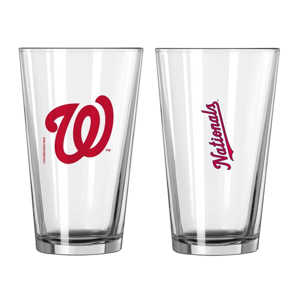 Logo Brands Washington Nationals 16oz Gameday Pint Glass - 518-G16P-1