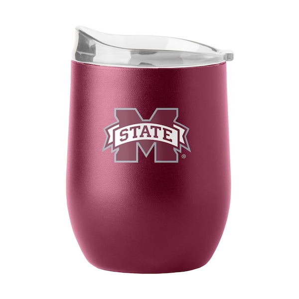 Logo Brands Mississippi State 16oz Flipside Powder Coat Curved Beverage - 177-S16PB-34