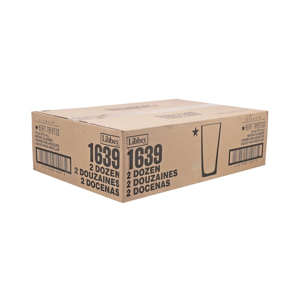 Libbey Libbey 16 oz. Heat Treated Mixing Glass, PK24 - 1639HT