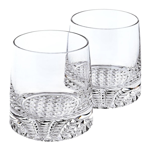 Homeroots Mouth Blown European Crystal Whiskey Set Rocks or DOF Set - 4 Piece - 376143