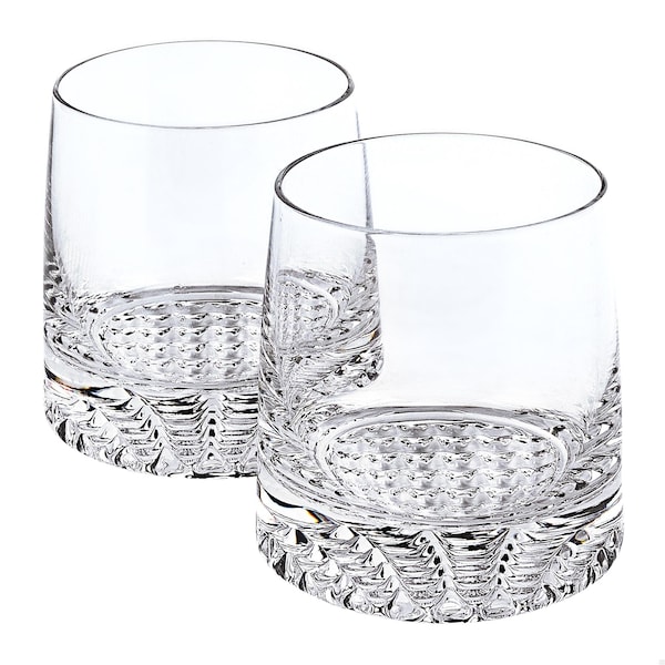 Homeroots Mouth Blown European Crystal Whiskey Set Rocks or DOF Set - 4 Piece - 376143