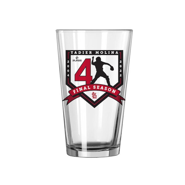 Logo Brands St Louis Cardinals Yadi Molina 16oz Pint Glass - 527P-G16P-YM