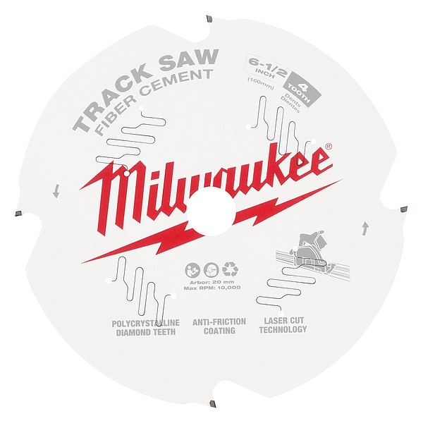 Milwaukee Tool 6-1/2 in. 4T Fiber Cement Track Saw Blade - 48-40-0670