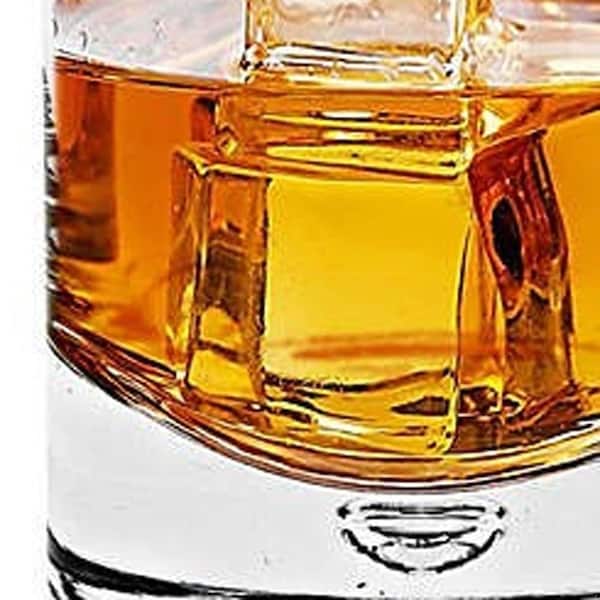 Homeroots 12 oz Old Fashioned Lead Free Crystal Scotch Glass, Clear - 4 Piece - 375903