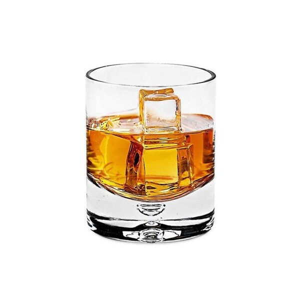 Homeroots 12 oz Old Fashioned Lead Free Crystal Scotch Glass, Clear - 4 Piece - 375903