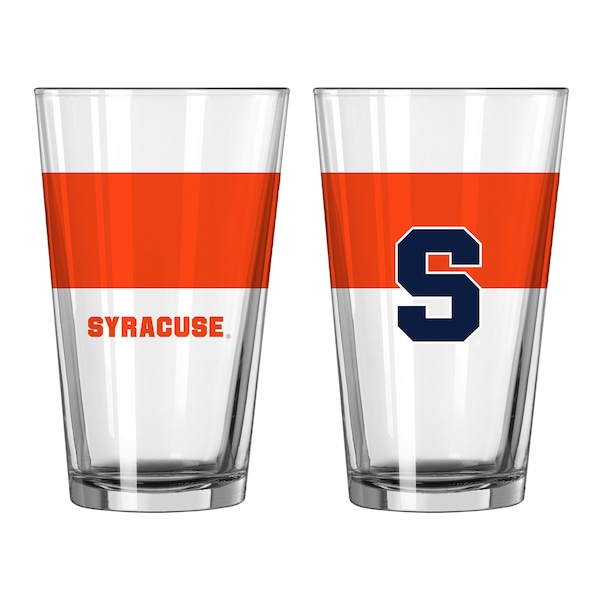 Logo Brands Syracuse 16oz Colorblock Pint Glass - 214-G16P-11