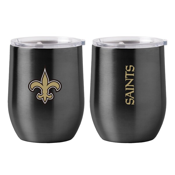 Logo Brands New Orleans Saints 16oz Gameday Stainless Curved Beverage - 620-S16CB-1
