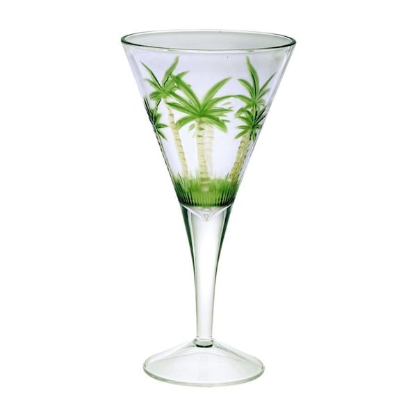Repartir AC-0503 Palm Tree Classic Series V Shape 14 oz Wine Glass - Set of 4 - RE2607836