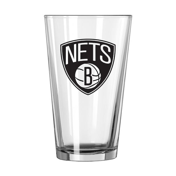 Logo Brands Brooklyn Nets 16oz Gameday Pint Glass - 718-G16P-1