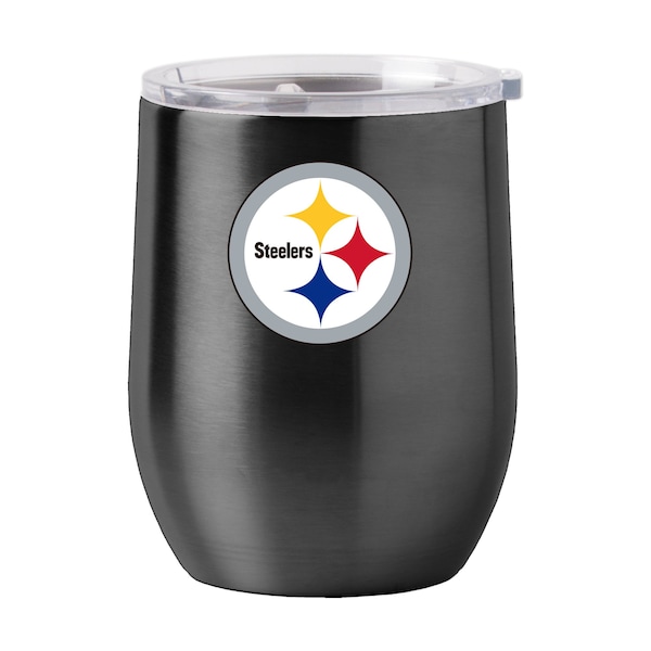 Logo Brands Pittsburgh Steelers 16oz Gameday Stainless Curved Beverage - 625-S16CB-1
