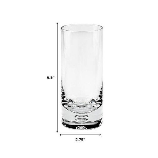 Homeroots 13 oz 13 oz Mouth Blown Crystal Lead Free Hiball Glass - 4 Piece - 375904
