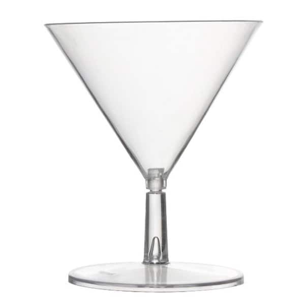 Fineline Settings Clear 2 Oz. Tiny Tinis Martini Glass 2 Piece - 6401-CL