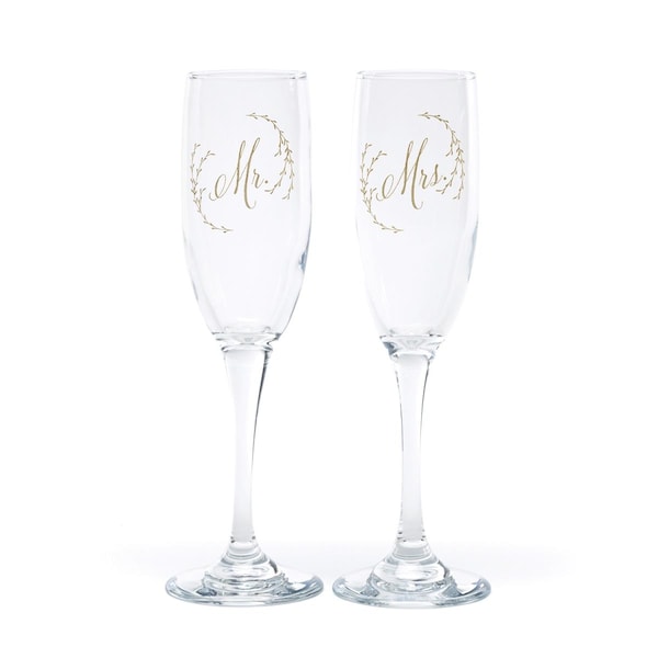Hortense Hewitt Ethereal Floral Flutes - Blank - Pack of 2 - 55133B