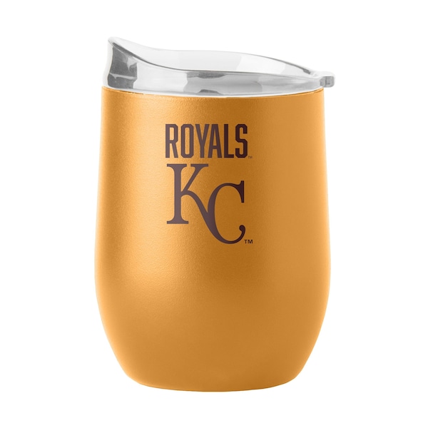Logo Brands Kansas City Royals 16oz Huddle Powder Coat Curved Beverage - 514-S16PB-OAK-49