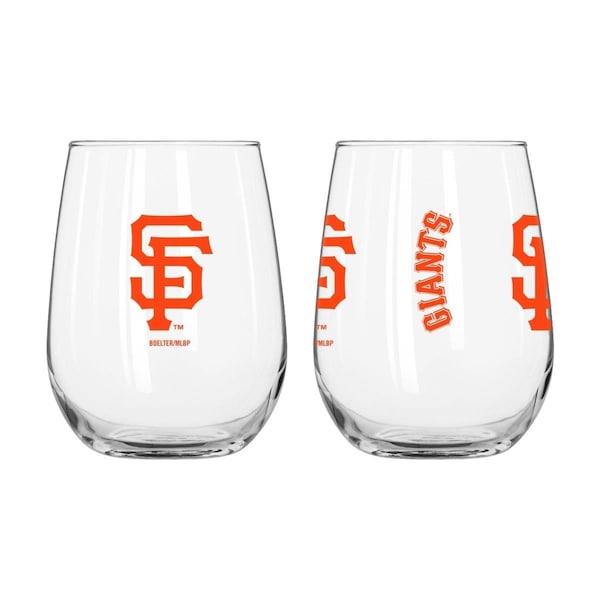 Moment-In-Time 16 oz MLB San Francisco Giants Gameday Curved Beverage Glass - MO3584020