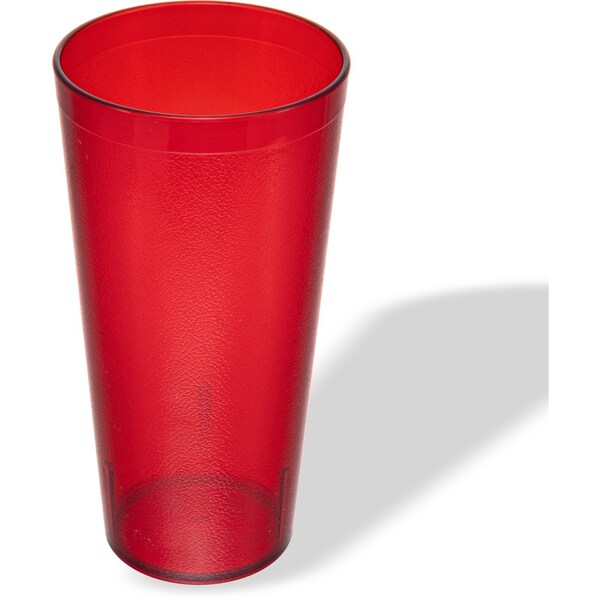 Carlisle Foodservice SAN Plastic Tumbler, 24 oz., Ruby, PK72 - 522410