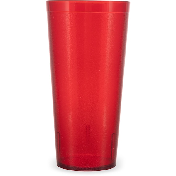 Carlisle Foodservice SAN Plastic Tumbler, 24 oz., Ruby, PK72 - 522410