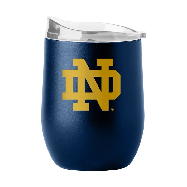 Logo Brands Notre Dame 16oz Flipside Powder Coat Curved Beverage - 190-S16PB-34