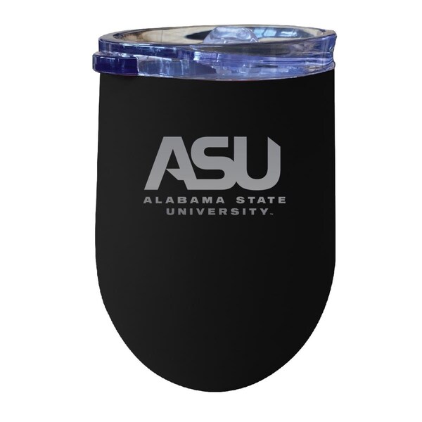 R & R Imports R & R Imports ITWE-C-ALS20B Alabama State University 12 oz Insulated Wine Stainless Steel Tumbler; Black - ITWE-C-ALS20B