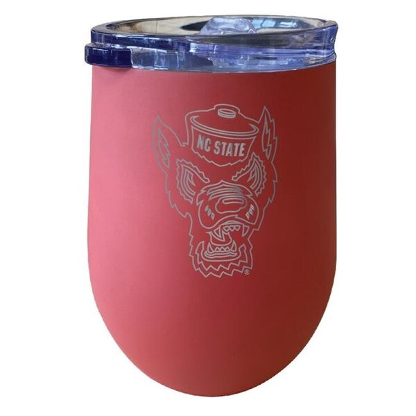 R & R Imports R & R Imports ITWE-C-NCS20C NC State Wolfpack 12 oz Insulated Wine Stainless Steel Tumbler; Coral - ITWE-C-NCS20C