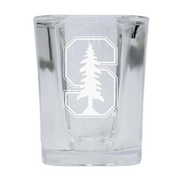 R & R Imports R & R Imports SGSE2-C-STA20 Stanford University 2 oz Square Shot Glass Laser Etched Logo Design - Pack of 2 - SGSE2-C-STA20